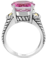 Effy Pink Topaz Statement Ring (13-3/4 ct. t.w.) in Sterling Silver & 18k Gold