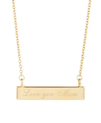 brook & york 14K Gold Plated Love You Mom Bar Necklace - Gold