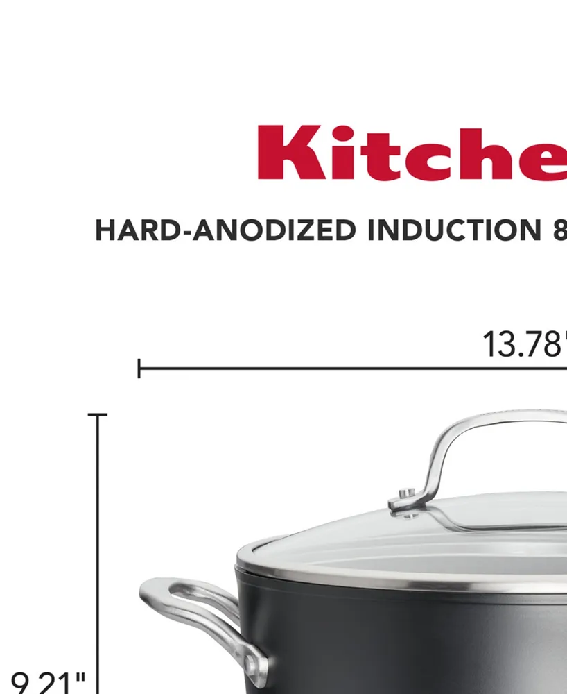 KitchenAid Hard-Anodized 8 Quart Induction Nonstick Stockpot with Lid
