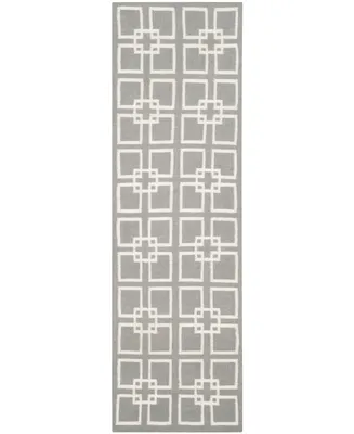 Martha Stewart Collection Square Dance MSR1151C Gray 2'3" x 7' Runner Rug