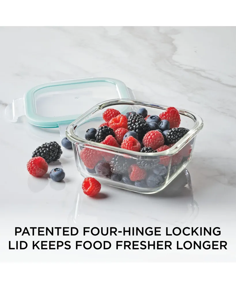 Lock n Lock Purely Better Glass 8-Pc. Square 17-Oz. Food Storage Containers