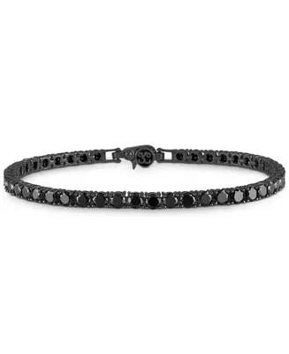 Esquire Men's Jewelry Black Spinel Tennis Bracelet (13 ct. t.w.) in Black Rhodium-Plated Sterling Silver, Created for Macy's
