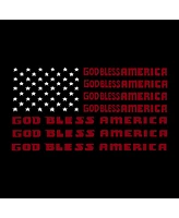 La Pop Art Men's God Bless America Word T-Shirt