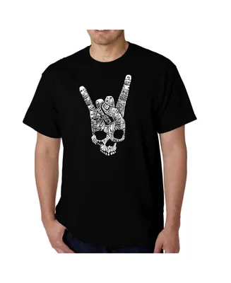 La Pop Art Men's Heavy Metal Genres Word T-Shirt