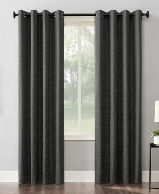 Kline Burlap Weave Thermal Extreme 100% Blackout Grommet Curtain Panel
