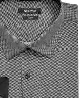 Nine West Men's Slim-Fit Performance Stretch Diamond Dot-Print Dress Shirt
