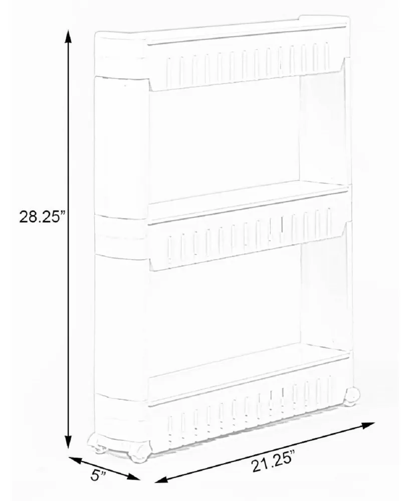 Vintiquewise Plastic Storage Cabinet Organizer