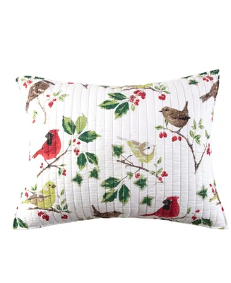 Levtex Joybirds Watercolor Etched Quilted Sham