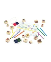 Melissa and Doug Deluxe Fairy Tale Wooden Stamp Set