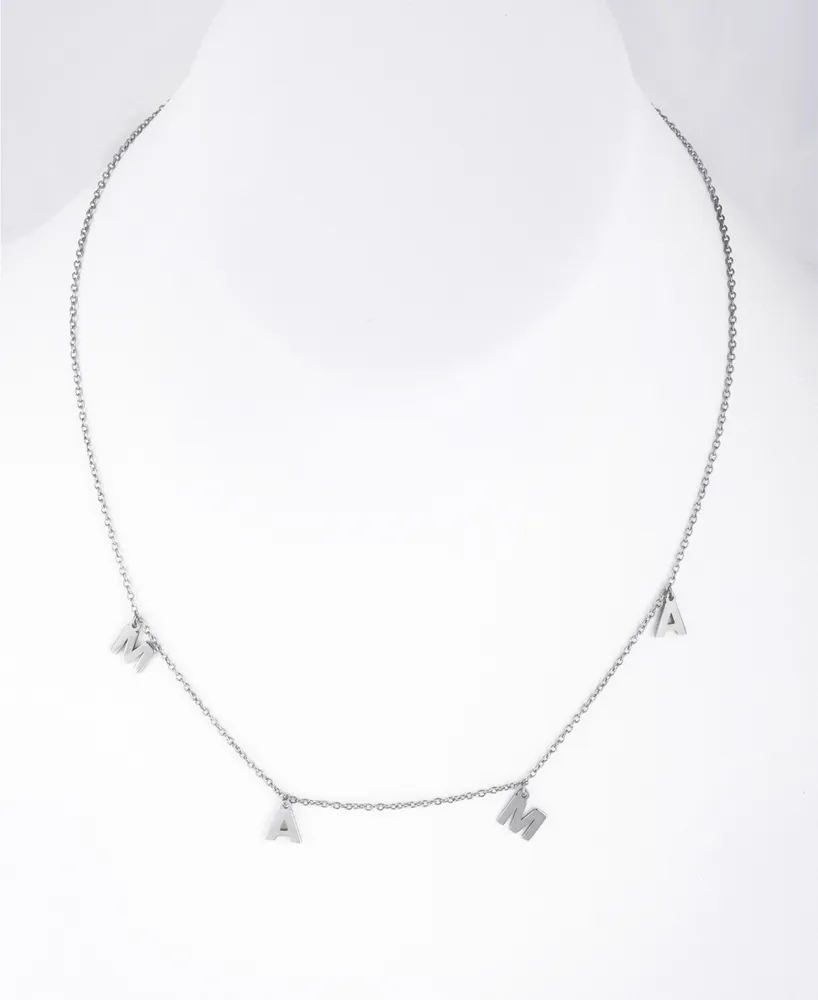Adornia Mama Dangle Necklace - Silver