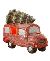 National Tree Company 6.7" Terra Cotta Truck with Battery Operated Led Lights