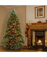 National Tree 6.5' Dunhill Fir Hinged Tree with 650 Multi Lights