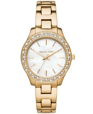 Michael Kors Women's Liliane Gold-Tone Stainless Steel Bracelet Watch 36mm