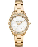 Michael Kors Women's Liliane Gold-Tone Stainless Steel Bracelet Watch 36mm