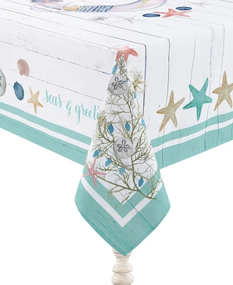 Laural Home Coastal Christmas Tablecloth -70"x 120"