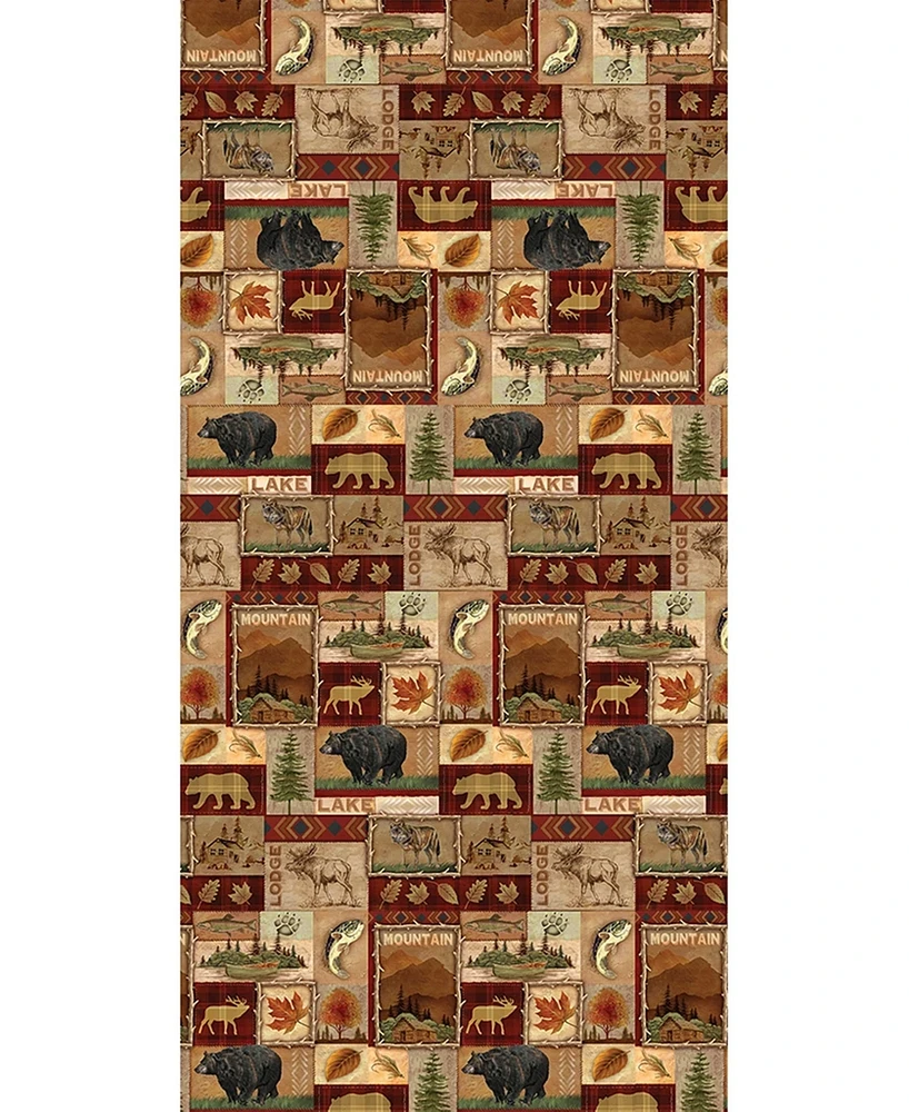 Laural Home Lodge Collage Tablecloth - 70"x 144"