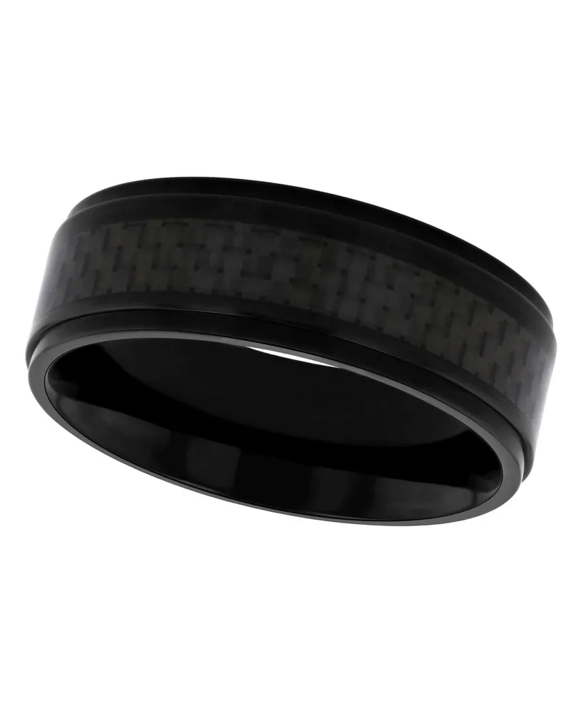 Macy's Men's Weave Inlay Lightweight Titanium Wedding Band