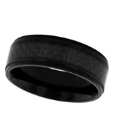 Macy's Men's Weave Inlay Lightweight Titanium Wedding Band