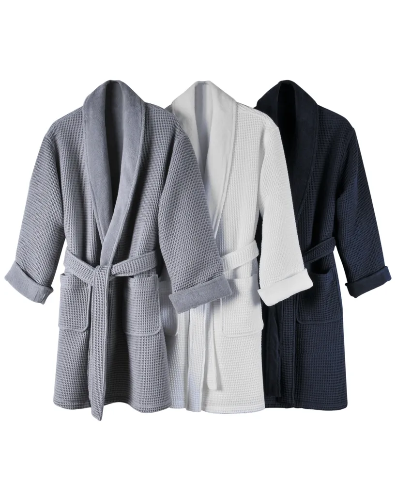 Hotel Collection Cotton Waffle Textured Bath Robe, Created for Macy's