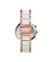 Michael Kors Women's Parker Chronograph Two-Tone Stainless Steel Bracelet Watch 39mm