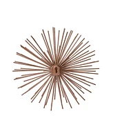 CosmoLiving by Cosmopolitan Set of 3 Copper Metal Contemporary Abstract Wall Decor, 6", 9", 12"