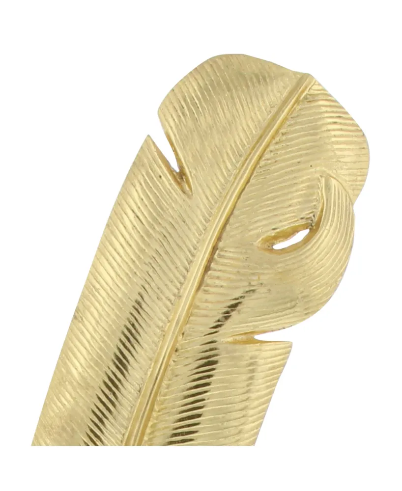 CosmoLiving by Cosmopolitan Gold Aluminum Sculpture, Birds 12" x 6" x 2" - Gold