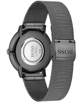 Hugo Boss Men's Skyliner Black Stainless Steel Mesh Bracelet Watch 40mm