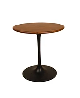 Alden Wood Top Round Dining Table