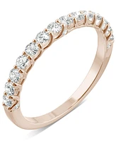 Charles & Colvard Moissanite Wedding Band (3/8 ct. t.w. Dew) 14k White, Yellow or Rose Gold