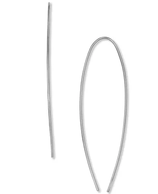 Giani Bernini Polished Wire Threader Earrings in Sterling Silver, Created for Macy's