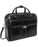 McKlein Berkeley 15.4" Top Grain Cowhide Leather Patented Detachable -Wheeled Ladies' Briefcase