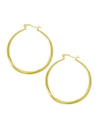 And Now This Medium Organic Twist Hoop Earring in Gold Plate