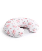 The Peanutshell Pink Floral Nursing Pillow for Breastfeeding