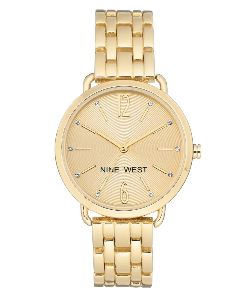 Nine West Women's Crystal Accented Gold