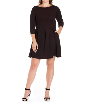 Women's Plus Perfect Fit and Flare Dress