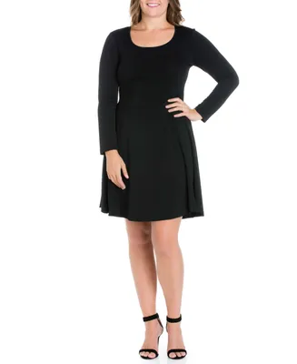 Women's Plus Fit and Flare Skater Dress