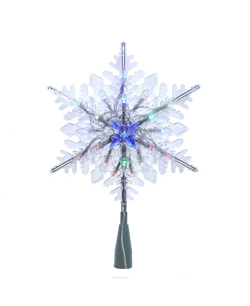 Kurt Adler 20-Light 10" Snowflake Treetop with Led Bulbs