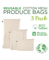 Kitchen Details Cotton Mesh Produce Bags, Set of 3