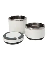 Kitchen Details 2 Tier Round Twist Stainless Steel Insulated Lunch Box