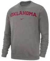 Men's Nike Heather Gray Oklahoma Sooners Club Fleece Sweatshirt