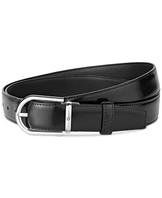 Montblanc Men's Horseshoe-Buckle Leather Belt