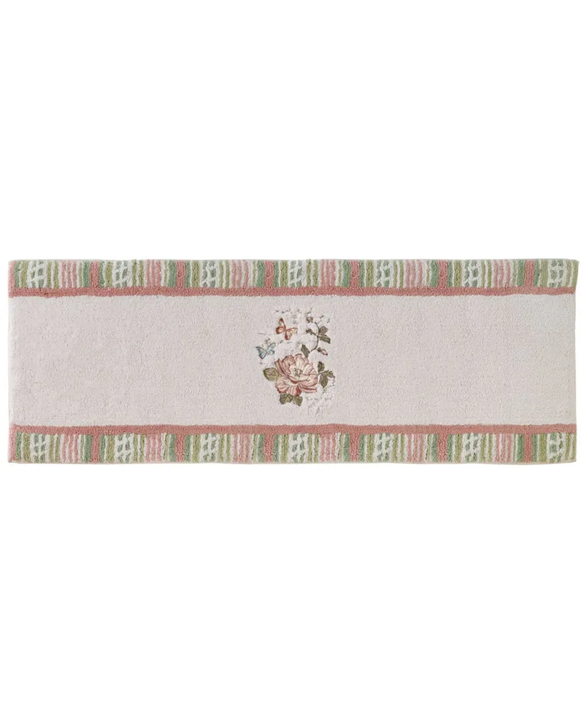 Avanti Butterfly Garden Cotton Bath Rug, 24" x 60"