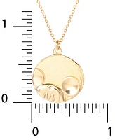 Disney Mickey Mouse Medallion 18" Pendant Necklace in 18k Rose Gold-Plated Sterling Silver