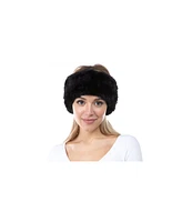 Marcus Adler Women's Plush Faux Fur Stretch Headband