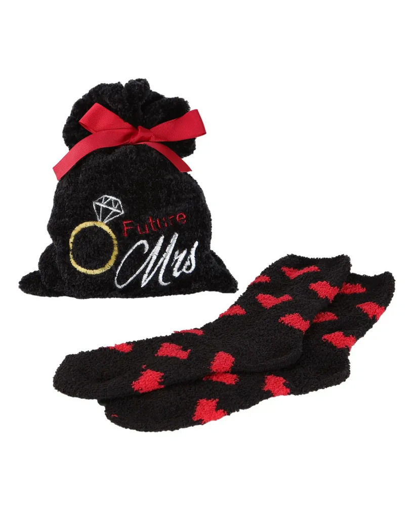 Future Mrs. Cosy Women's Socks with Gift Bag, Set of 2