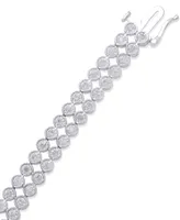 Diamond Double Row Bracelet (1 ct. t.w.) in Sterling Silver