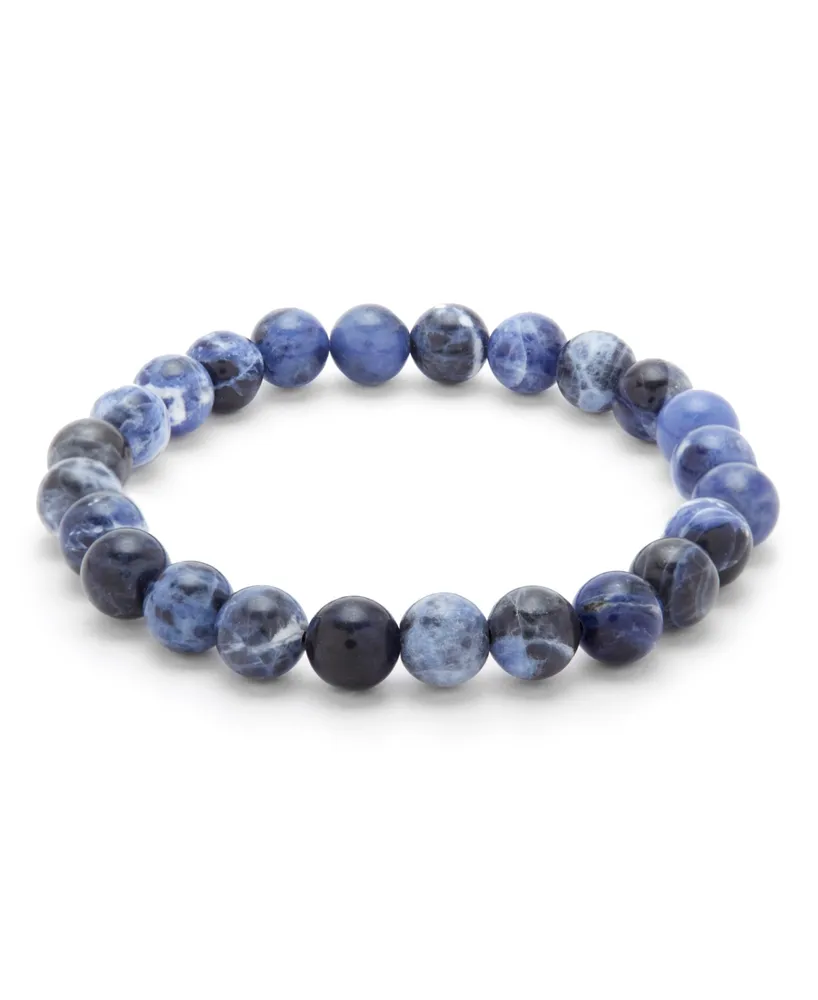 Men's Sodalite Agate Bead Bracelet