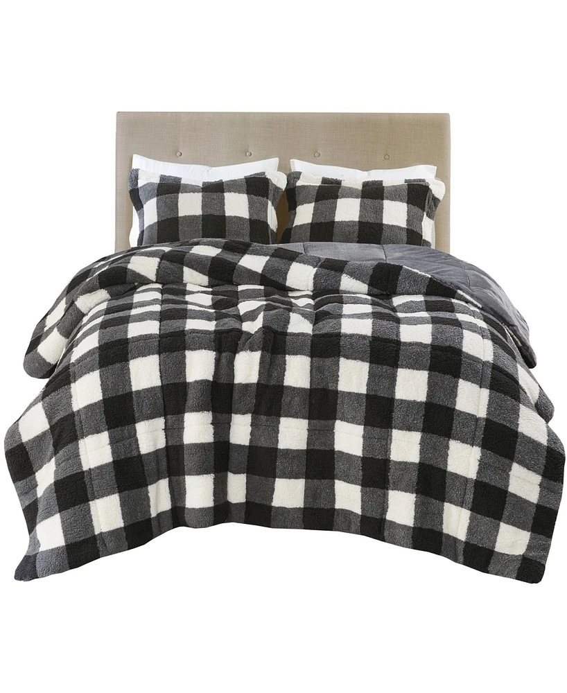 True North by Sleep Philosophy Brooks Down-Alternative Sherpa 3-Pc. Comforter Set, King