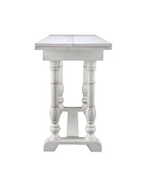 Eerry Farmhouse Folding Trestle Console to Dining Table