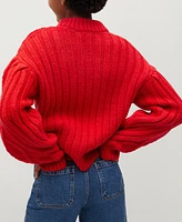 Mango Women's Zip Knit Sweater